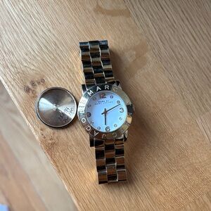 Marc Jacobs Gold-Tone Watch with White Dial